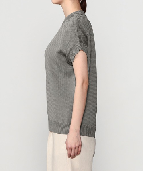 THIBAULT VAN DER STRAETE（ティボー・ヴァン・ダル・ストラット）の「THIBAULT VAN DER STRAETE | モックネックニットプルオーバー  WOMEN（ニット/セーター・レディース・イエロー/グレー/ベージュ・SMALL）」の11枚目の写真