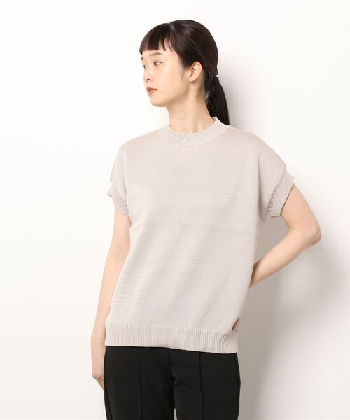 THIBAULT VAN DER STRAETE（ティボー・ヴァン・ダル・ストラット）の「THIBAULT VAN DER STRAETE | モックネックニットプルオーバー  WOMEN（ニット/セーター・レディース・イエロー/グレー/ベージュ・SMALL）」の4枚目の写真