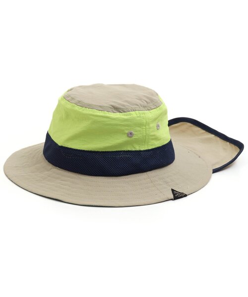 BREEZE（ブリーズ）の「アウトドアハット_UVカット（ハット・キッズ・レインボー/インディゴブルー/チャコール/ライム/イエロー/ベージュ/エメラルド/ピンク/オレンジ・48/52/54/50/56）」の4枚目の写真
