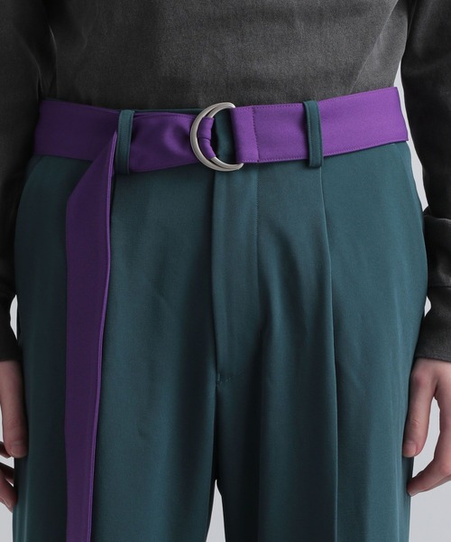 HARE（ハレ）の「カラーベルトワイドパンツ(HARE)（その他パンツ・メンズ・オレンジ/グリーン/オフホワイト・SMALL/MEDIUM）」の9枚目の写真