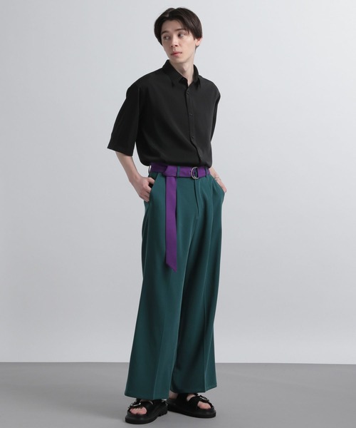 HARE（ハレ）の「カラーベルトワイドパンツ(HARE)（その他パンツ・メンズ・オレンジ/グリーン/オフホワイト・SMALL/MEDIUM）」の18枚目の写真