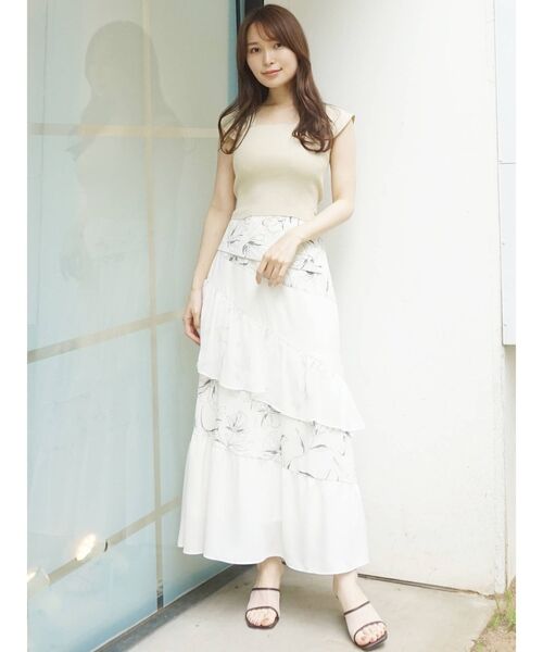 MERCURYDUO（マーキュリーデュオ）の「配色バックリボンコンパクトニット（ニット/セーター・レディース・ブラック/オフホワイト/ライム/ブルー・FREE）」の11枚目の写真