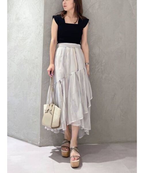 MERCURYDUO（マーキュリーデュオ）の「配色バックリボンコンパクトニット（ニット/セーター・レディース・ブラック/オフホワイト/ライム/ブルー・FREE）」の9枚目の写真