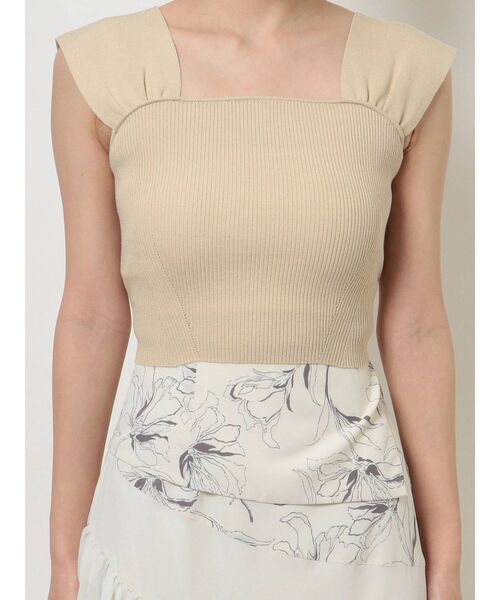 MERCURYDUO（マーキュリーデュオ）の「配色バックリボンコンパクトニット（ニット/セーター・レディース・ブラック/オフホワイト/ライム/ブルー・FREE）」の12枚目の写真