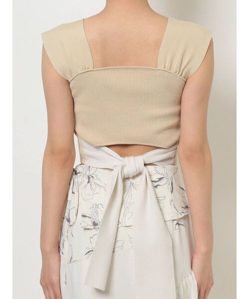 MERCURYDUO（マーキュリーデュオ）の「配色バックリボンコンパクトニット（ニット/セーター・レディース・ブラック/オフホワイト/ライム/ブルー・FREE）」の18枚目の写真