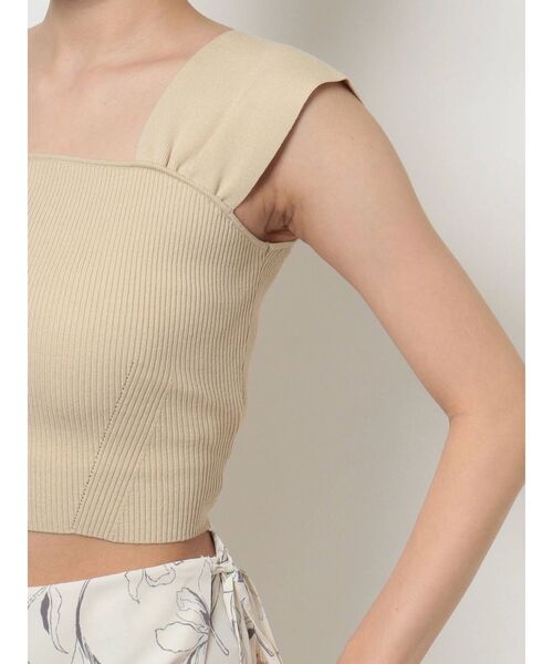 MERCURYDUO（マーキュリーデュオ）の「配色バックリボンコンパクトニット（ニット/セーター・レディース・ブラック/オフホワイト/ライム/ブルー・FREE）」の21枚目の写真