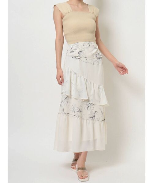 MERCURYDUO（マーキュリーデュオ）の「配色バックリボンコンパクトニット（ニット/セーター・レディース・ブラック/オフホワイト/ライム/ブルー・FREE）」の7枚目の写真