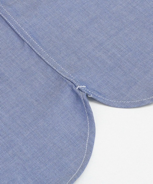 Pitta Re:)（ピッタリ）の「形態安定ノーアイロン ラウンドテール ボタンダウン長袖ビジネスワイシャツ（シャツ/ブラウス・メンズ・グレイッシュブルー・LL/S/L/M）」の4枚目の写真