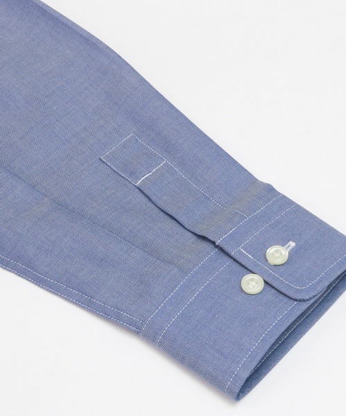 Pitta Re:)（ピッタリ）の「形態安定ノーアイロン ラウンドテール ボタンダウン長袖ビジネスワイシャツ（シャツ/ブラウス・メンズ・グレイッシュブルー・LL/S/L/M）」の3枚目の写真