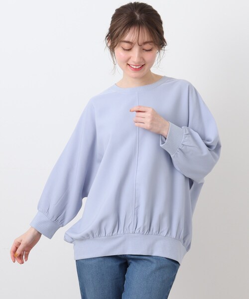 DRESKIP(ドレスキップ)の「◆リブ切り替えドルマンブラウス(シャツ/ブラウス・レディース・ライトブルー/ブラック/オフホワイト/グリーン/ダークオレンジ/ライトベージュ/レモンイエロー・00)」の5枚目の写真