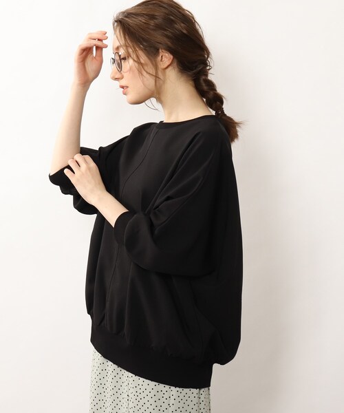 DRESKIP(ドレスキップ)の「◆リブ切り替えドルマンブラウス(シャツ/ブラウス・レディース・ライトブルー/ブラック/オフホワイト/グリーン/ダークオレンジ/ライトベージュ/レモンイエロー・00)」の2枚目の写真
