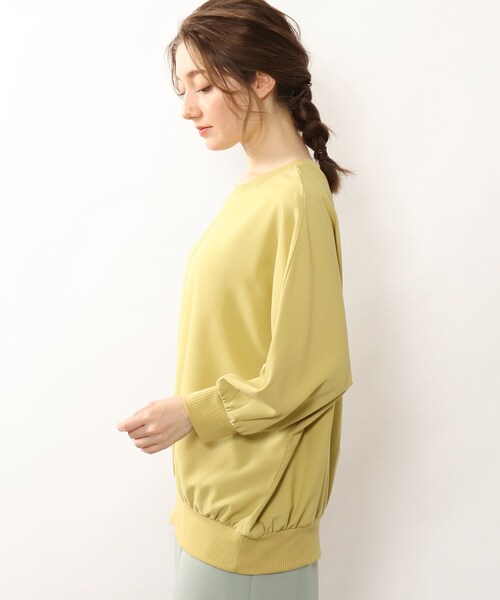 DRESKIP(ドレスキップ)の「◆リブ切り替えドルマンブラウス(シャツ/ブラウス・レディース・ライトブルー/ブラック/オフホワイト/グリーン/ダークオレンジ/ライトベージュ/レモンイエロー・00)」の9枚目の写真