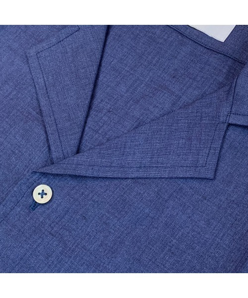 Gallipoli camiceria(ガリポリカミチェリア)の「リネンオープンカラーオーバーサイズ半袖シャツ(シャツ/ブラウス・メンズ・ホワイト/ピンク/ブルー/モスグリーン・46/48/50)」の11枚目の写真