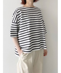 Samansa Mos2 blue | バスクTシャツ(Tシャツ/カットソー)