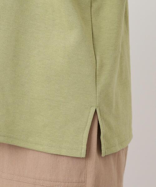 DRESKIP(ドレスキップ)の「◆【ぽわん袖/お洒落見え】袖シボシボ異素材七分袖トップス(Tシャツ/カットソー・レディース・オフホワイト/グリーン/ブラック/黄緑系・03/02/04)」の10枚目の写真