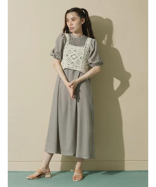 Sugar spoon（シュガースプーン）の「・SUGAR SPOON カギ針風ベスト（ベスト・レディース・ライトブルー/ブラック/グレー/ナチュラル・FREE）」の13枚目の写真