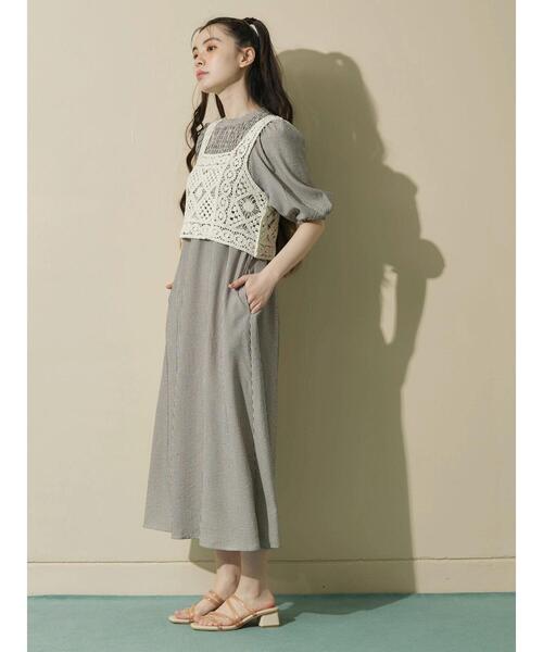 Sugar spoon（シュガースプーン）の「・SUGAR SPOON カギ針風ベスト（ベスト・レディース・ライトブルー/ブラック/グレー/ナチュラル・FREE）」の14枚目の写真