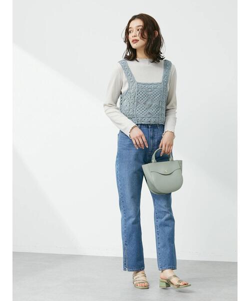 Sugar spoon（シュガースプーン）の「・SUGAR SPOON カギ針風ベスト（ベスト・レディース・ライトブルー/ブラック/グレー/ナチュラル・FREE）」の15枚目の写真