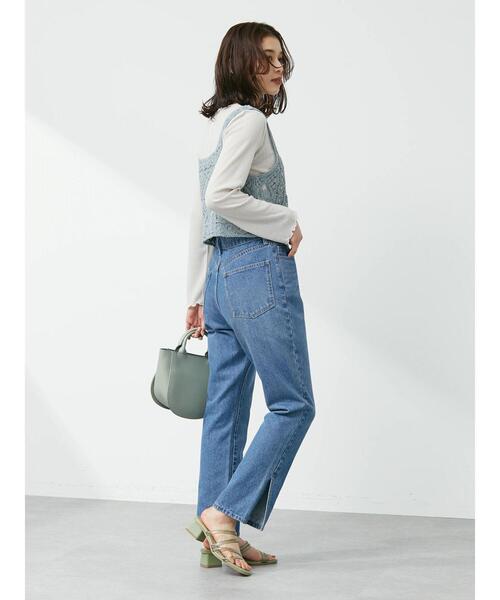 Sugar spoon（シュガースプーン）の「・SUGAR SPOON カギ針風ベスト（ベスト・レディース・ライトブルー/ブラック/グレー/ナチュラル・FREE）」の16枚目の写真