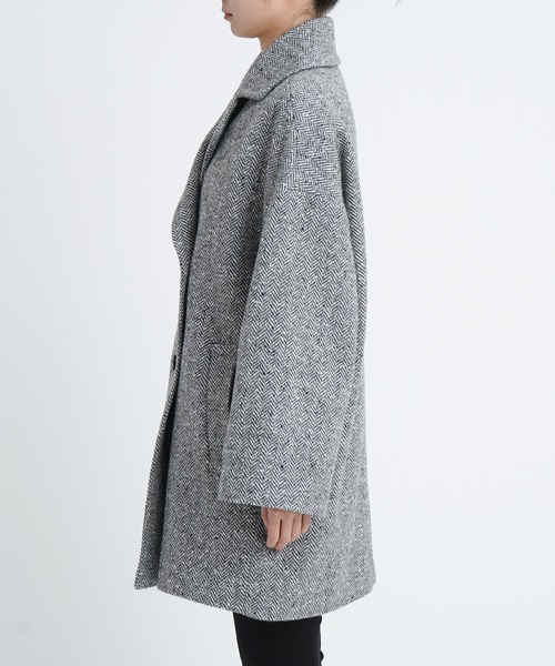 みん【YANUK/ヤヌーク】 ヘリンボーン ボクシーコート 未使用 YANUK（ヤヌーク）の「【YANUK/ヤヌーク】 ヘリンボーン ボクシー