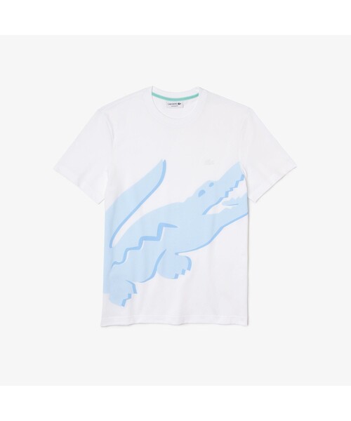LACOSTE(ラコステ)の「オーバーサイズプリント鹿の子地Tシャツ(Tシャツ/カットソー・メンズ・ブルー/ライトピンク/ホワイト・5/2/4/3)」の15枚目の写真