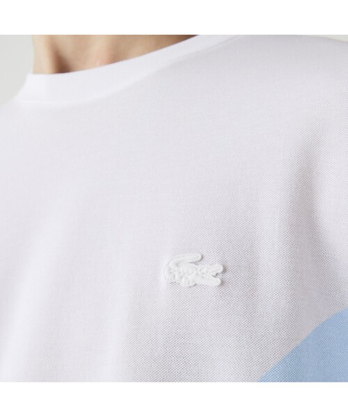 LACOSTE(ラコステ)の「オーバーサイズプリント鹿の子地Tシャツ(Tシャツ/カットソー・メンズ・ブルー/ライトピンク/ホワイト・5/2/4/3)」の14枚目の写真