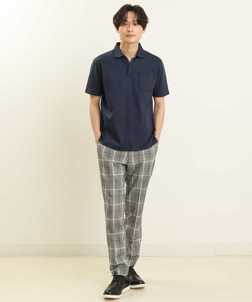 a.v.v（アーヴェヴェ）の「【S-XXL】シルケットスムーススキッパーポロシャツ（ポロシャツ・メンズ・ブラック/ネイビー/ホワイト・44/46/50/52/48）」の20枚目の写真