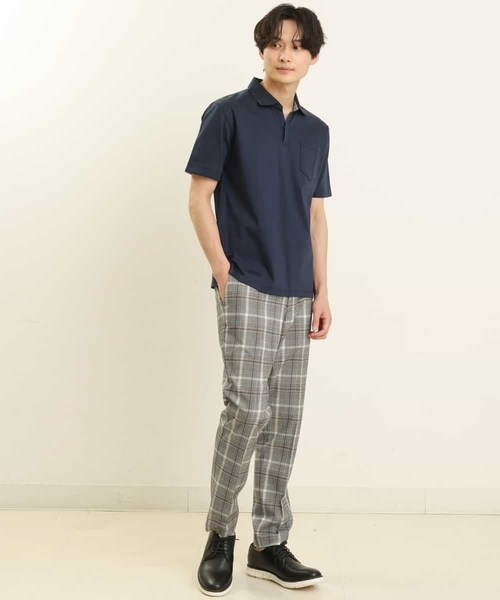 a.v.v（アーヴェヴェ）の「【S-XXL】シルケットスムーススキッパーポロシャツ（ポロシャツ・メンズ・ブラック/ネイビー/ホワイト・44/46/50/52/48）」の19枚目の写真