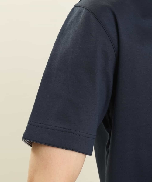 a.v.v（アーヴェヴェ）の「【S-XXL】シルケットスムーススキッパーポロシャツ（ポロシャツ・メンズ・ブラック/ネイビー/ホワイト・44/46/50/52/48）」の7枚目の写真