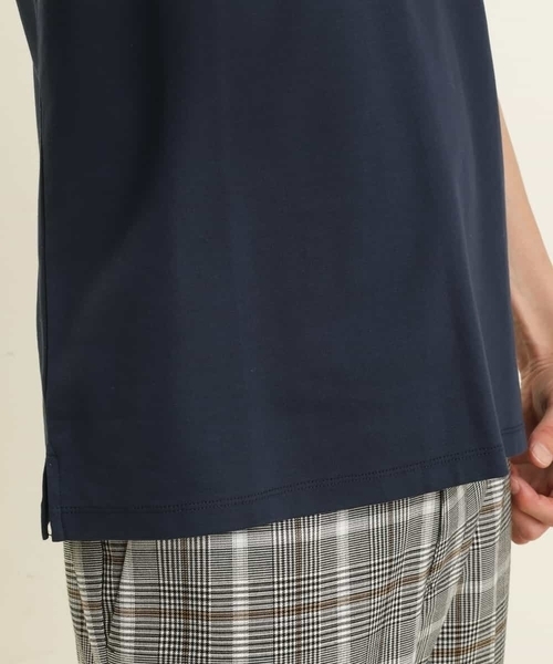 a.v.v（アーヴェヴェ）の「【S-XXL】シルケットスムーススキッパーポロシャツ（ポロシャツ・メンズ・ブラック/ネイビー/ホワイト・44/46/50/52/48）」の6枚目の写真