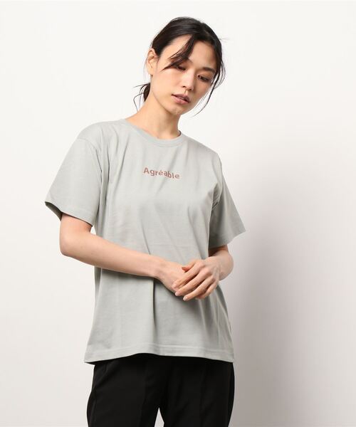 Lugnoncure（ルノンキュール）の「スモールロゴプリントTシャツ（Tシャツ/カットソー・レディース・ミント/オフホワイト/ベージュ・ﾌﾘ-）」の15枚目の写真