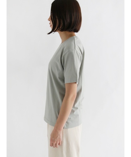 Lugnoncure（ルノンキュール）の「スモールロゴプリントTシャツ（Tシャツ/カットソー・レディース・ミント/オフホワイト/ベージュ・ﾌﾘ-）」の9枚目の写真