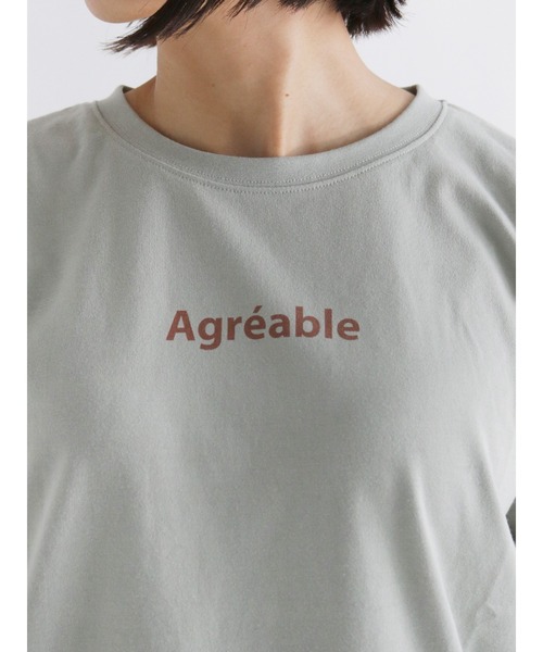 Lugnoncure（ルノンキュール）の「スモールロゴプリントTシャツ（Tシャツ/カットソー・レディース・ミント/オフホワイト/ベージュ・ﾌﾘ-）」の11枚目の写真