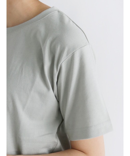 Lugnoncure（ルノンキュール）の「スモールロゴプリントTシャツ（Tシャツ/カットソー・レディース・ミント/オフホワイト/ベージュ・ﾌﾘ-）」の12枚目の写真