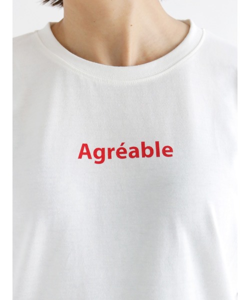 Lugnoncure（ルノンキュール）の「スモールロゴプリントTシャツ（Tシャツ/カットソー・レディース・ミント/オフホワイト/ベージュ・ﾌﾘ-）」の13枚目の写真