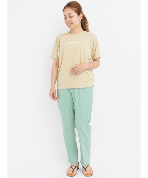 Lugnoncure（ルノンキュール）の「スモールロゴプリントTシャツ（Tシャツ/カットソー・レディース・ミント/オフホワイト/ベージュ・ﾌﾘ-）」の7枚目の写真