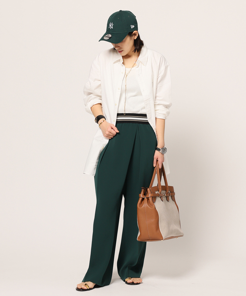 CINOH（チノ）の「【CINOH/チノ】別注 タックパンツ（その他パンツ・レディース・ネイビー/グリーン・38/36）」の16枚目の写真