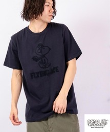 PEANUTS スヌーピー 刺繍 半袖Tシャツ