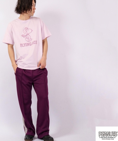 PEANUTS(ピーナッツ)の「PEANUTS スヌーピー 刺繍 半袖Tシャツ(Tシャツ/カットソー・メンズ・ホワイト/パープル/カーキ/ネイビー・LL/L/M)」の20枚目の写真