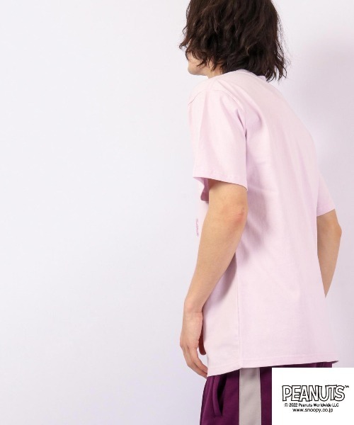 PEANUTS(ピーナッツ)の「PEANUTS スヌーピー 刺繍 半袖Tシャツ(Tシャツ/カットソー・メンズ・ホワイト/パープル/カーキ/ネイビー・LL/L/M)」の18枚目の写真