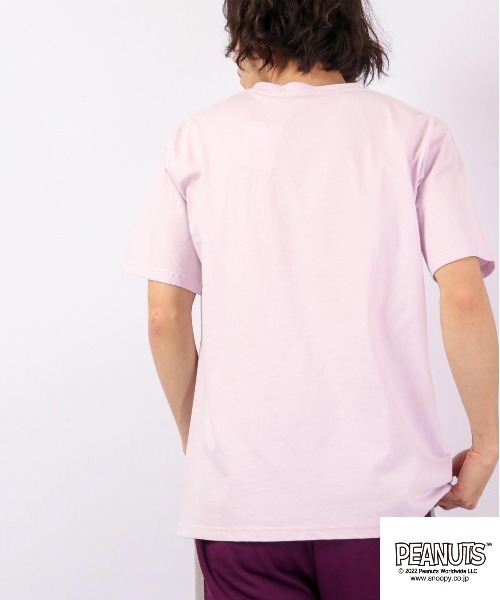 PEANUTS(ピーナッツ)の「PEANUTS スヌーピー 刺繍 半袖Tシャツ(Tシャツ/カットソー・メンズ・ホワイト/パープル/カーキ/ネイビー・LL/L/M)」の19枚目の写真