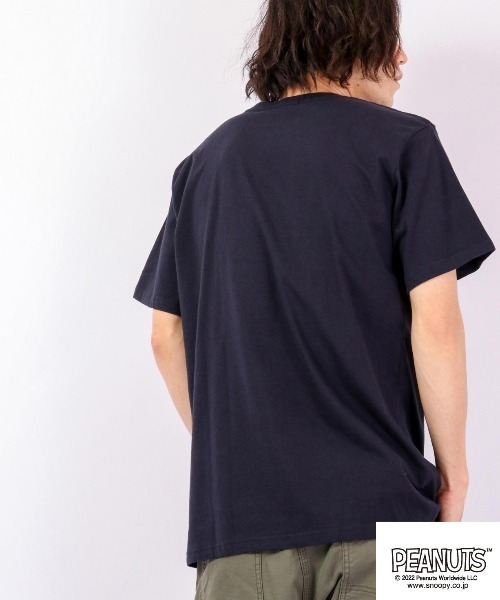 PEANUTS(ピーナッツ)の「PEANUTS スヌーピー 刺繍 半袖Tシャツ(Tシャツ/カットソー・メンズ・ホワイト/パープル/カーキ/ネイビー・LL/L/M)」の15枚目の写真