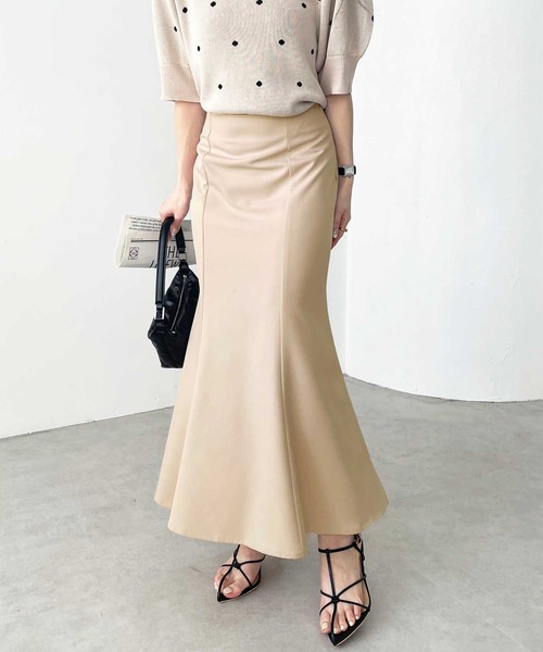 GeeRA(ジーラ)の「ストレッチマーメイドスカート(スカート・レディース・パープル/ブラウン/ブラック/アイボリー・MEDIUM/XX-LARGE/LARGE/SMALL/X-LARGE)」の11枚目の写真