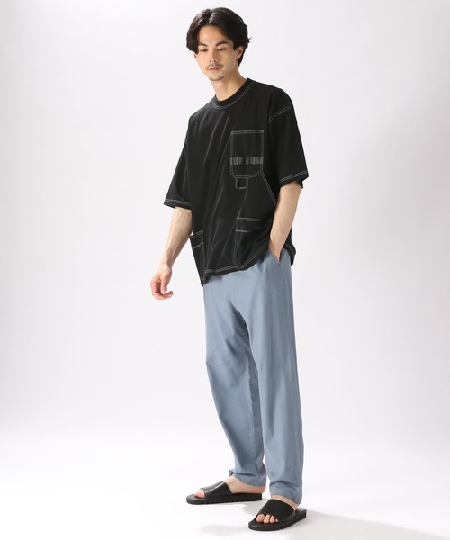 niko and...(ニコアンド)の「ペインターポケットTシャツ(Tシャツ/カットソー・メンズ・グリーン/ブラック/ブルー/オフホワイト・MEDIUM/LARGE)」の10枚目の写真