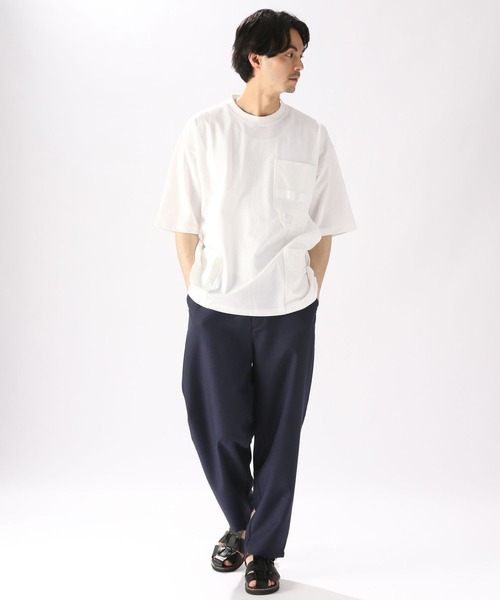 niko and...(ニコアンド)の「ペインターポケットTシャツ(Tシャツ/カットソー・メンズ・グリーン/ブラック/ブルー/オフホワイト・MEDIUM/LARGE)」の7枚目の写真