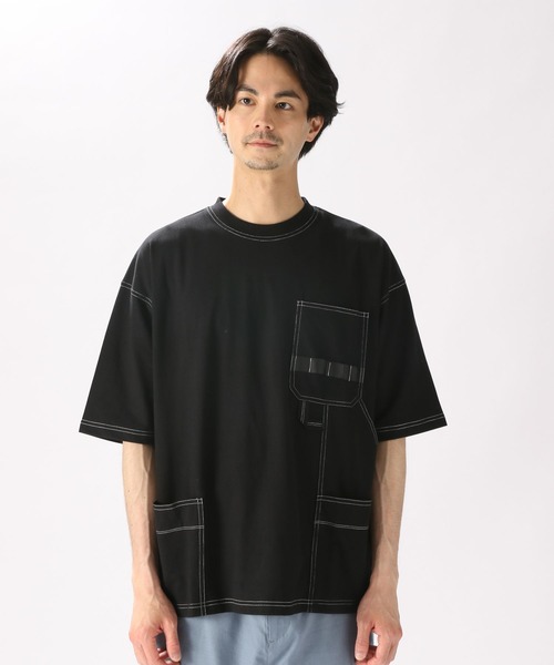 niko and...(ニコアンド)の「ペインターポケットTシャツ(Tシャツ/カットソー・メンズ・グリーン/ブラック/ブルー/オフホワイト・MEDIUM/LARGE)」の19枚目の写真