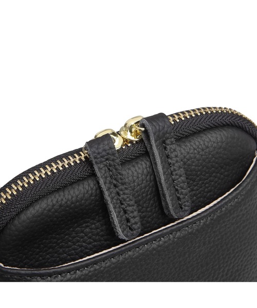GUSCIO（グッシオ）の「【グッシオレザー】本革　ウォレットショルダーバッグ　お財布ポシェット（ショルダーバッグ・レディース・アイボリー/ブラック/ベージュ系/ブルー/ピンク/オレンジ/ラベンダー・FREE）」の19枚目の写真