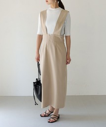 HER CLOSET | 【shemoshelly】ハイウエストコクーンシルエットジャンパースカート(ジャンパースカート)