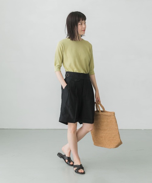 ロロピアーナ リネンシルク 五分袖ニット ロロピアーナ リネンシルク 五分袖ニット ロロピアーナ リネンシルク