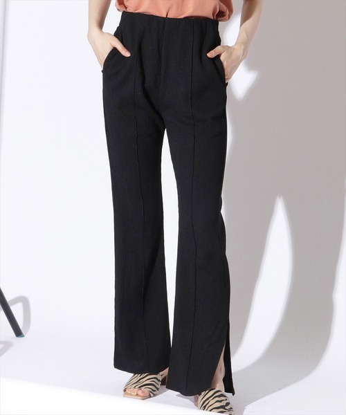 REDYAZEL（レディアゼル）の「スリットイージーパンツ（その他パンツ・レディース・ベージュ/ブラック・FREE）」の2枚目の写真